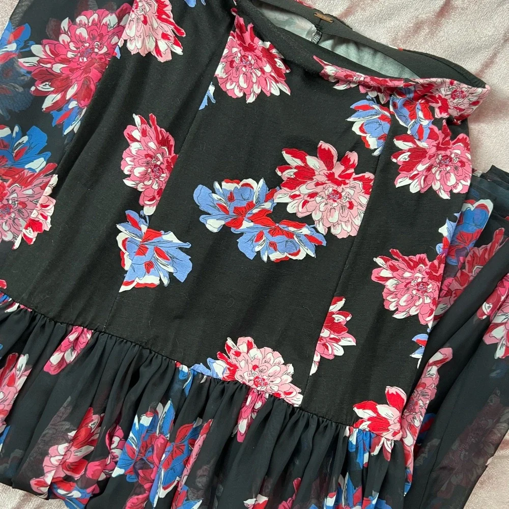 Free People Mermaid Semi-Sheer Maxi Skirt Floral - Picture 8 of 15